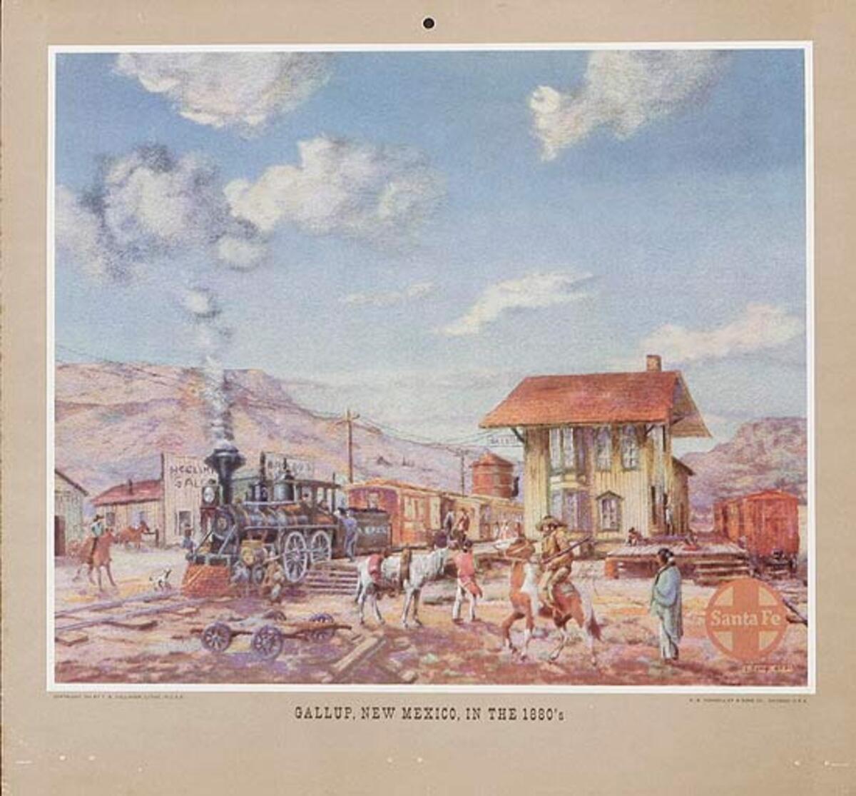 Gallup New Mexico, In The 1880's Original Santa Fe Railroad Advertising Calendar