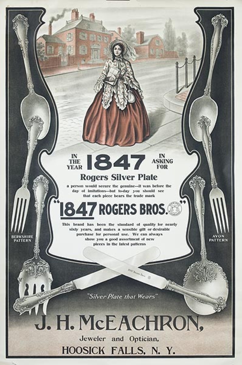 Original Rogers Silver Vintage Advertising Poster