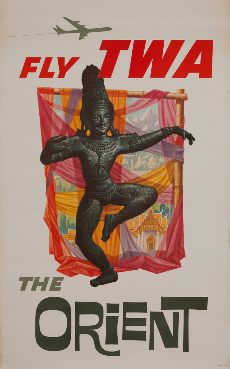 TWA Original Travel Poster The Orient
