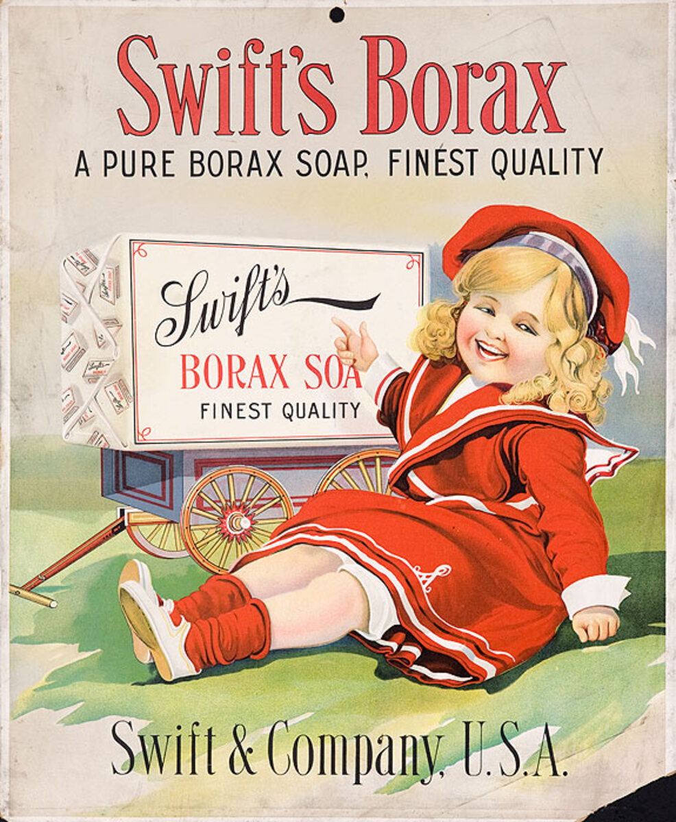 Swift Borax Soap Original American Advertisng Poster