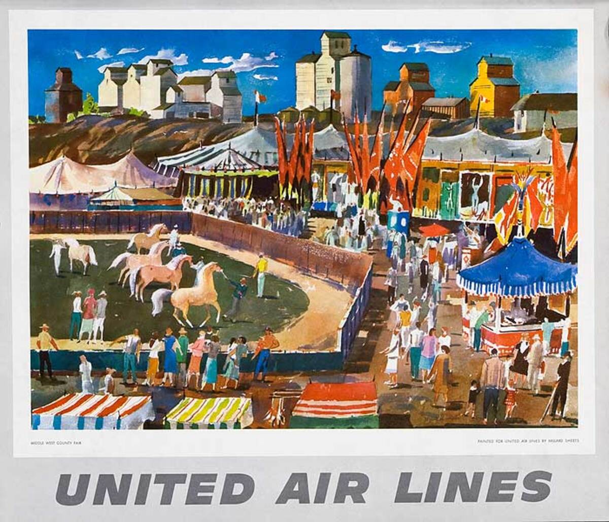 United Airlines Original Small Sized Poster County Fair