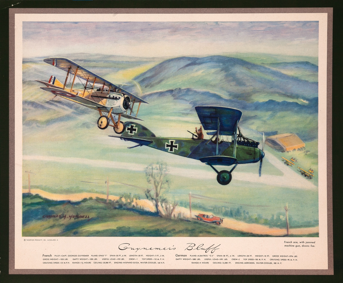Vintgage Aviation Print Guynemner's Bluff 