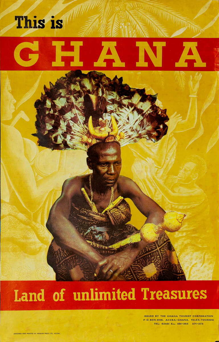 This is Ghana land of Unlimited Treasures Original Travel Poster Africa