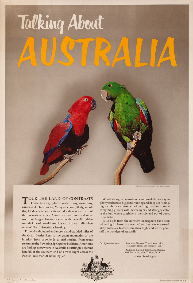 Talking About Australia Original Travel Poster