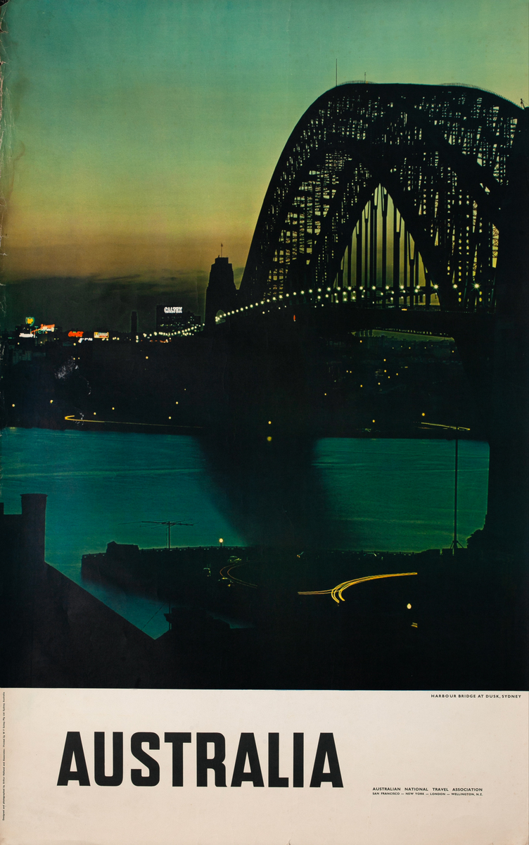 Sydney Australia Bridge Photo Original Travel Poster