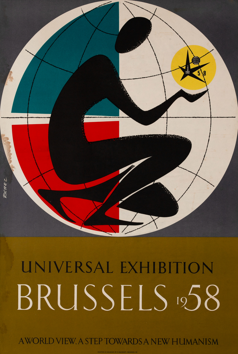 Universal Exhibition Brussels 1958 Original Travel Poster