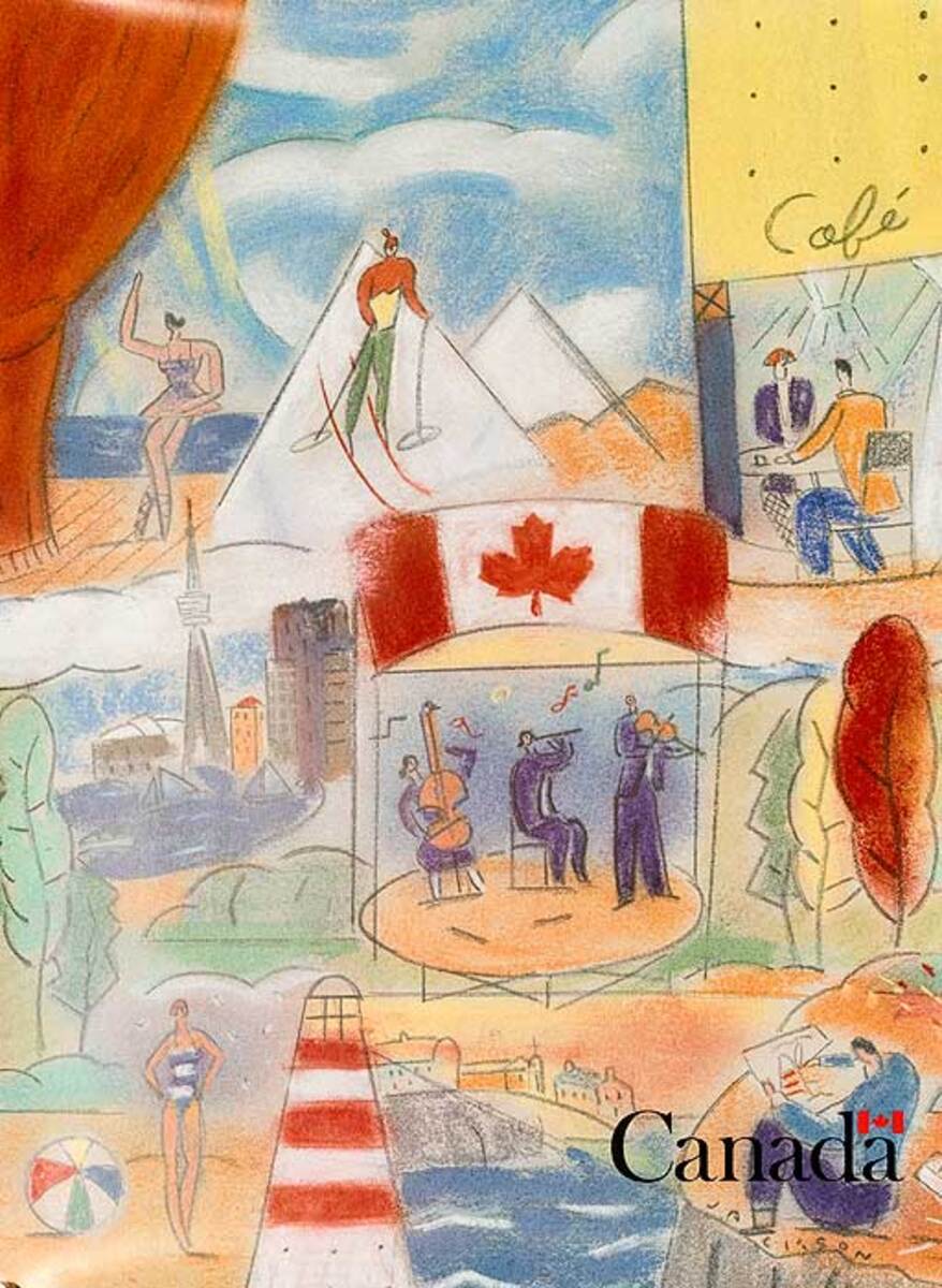 Canada Original Travel Poster Watercolor Scenes
