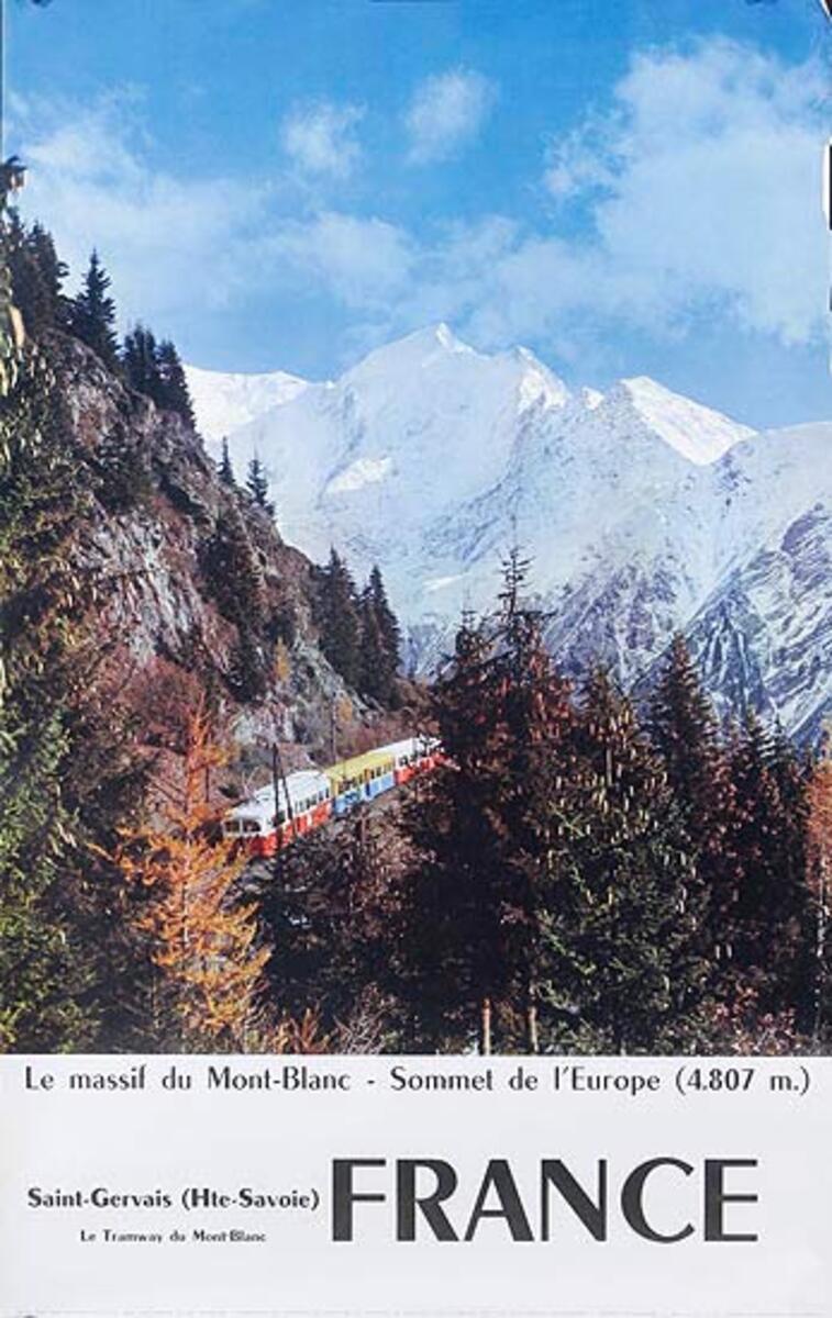 France le Massif du Mont Blanc Saint Gervais Orinal Travel Poster