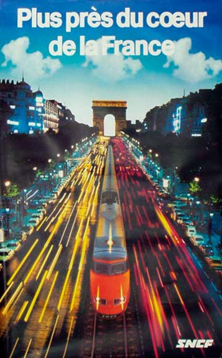 France Original Vintage Travel Poster SNCF Arc de Triomph