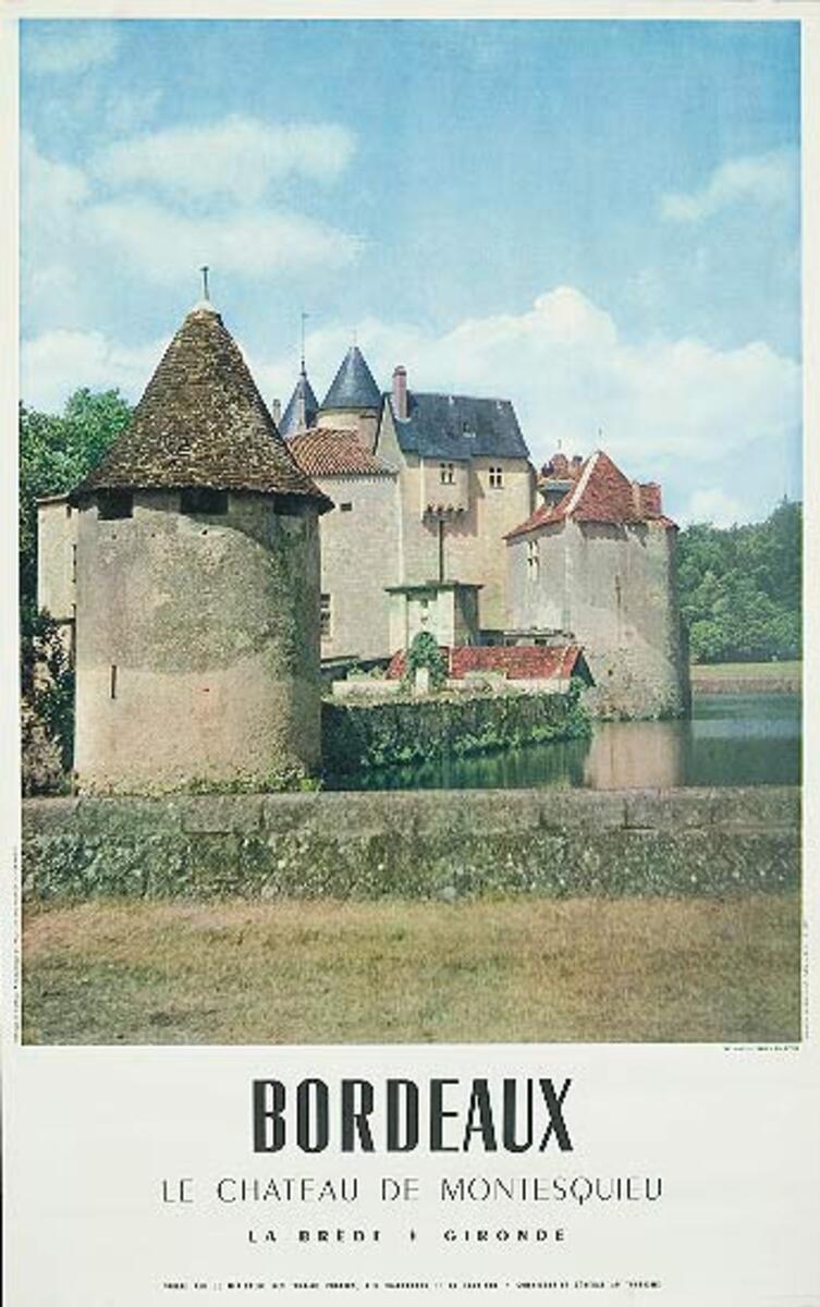 French Travel Poster Chateaux Bordeaux photo color