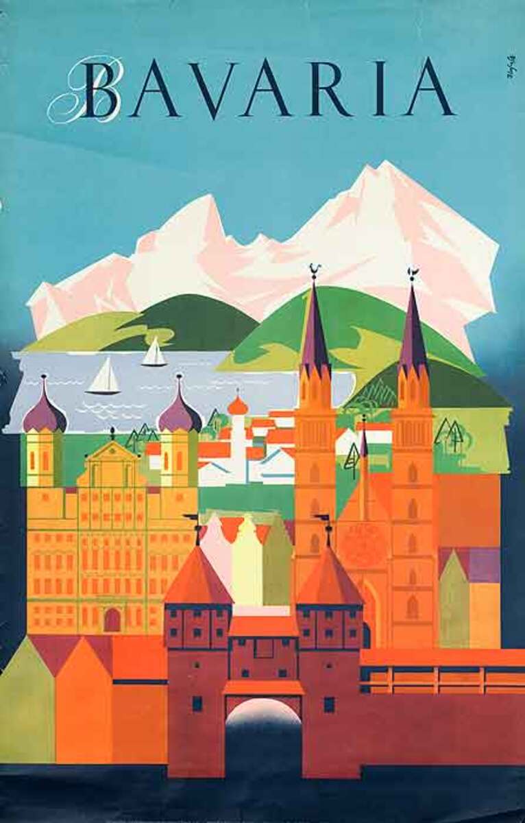 Bavaria Original German Travel Poster