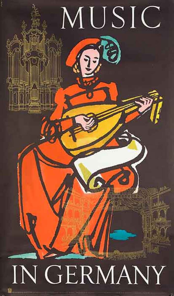 Music In Germany Original German Travel Poster