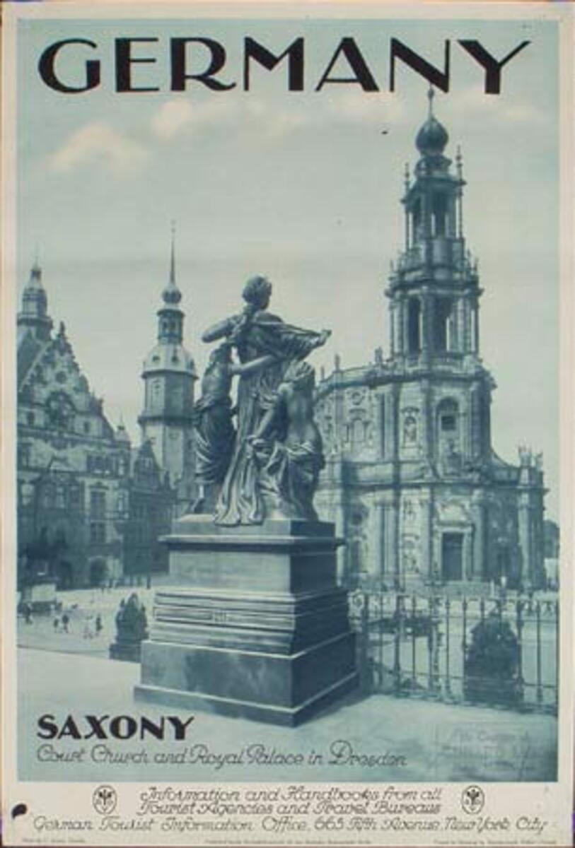 Saxony Original German Travel Poster