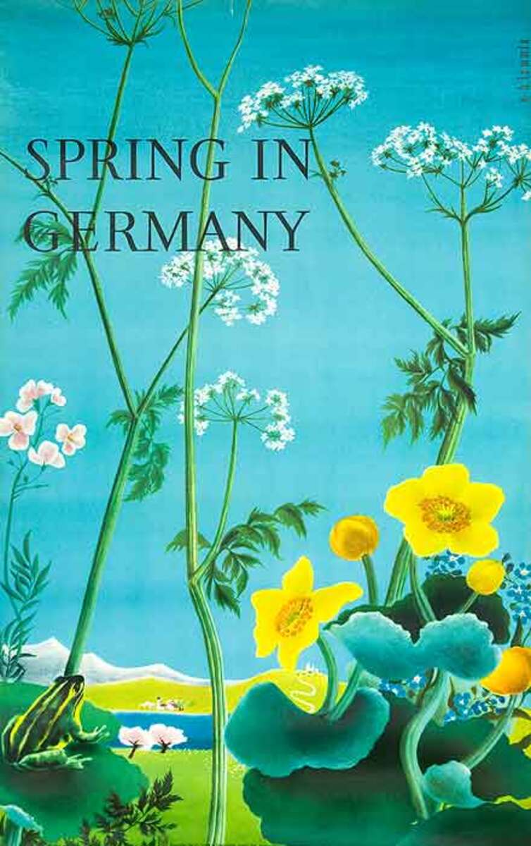 Spring In Germany Original Vintage German Travel Poster