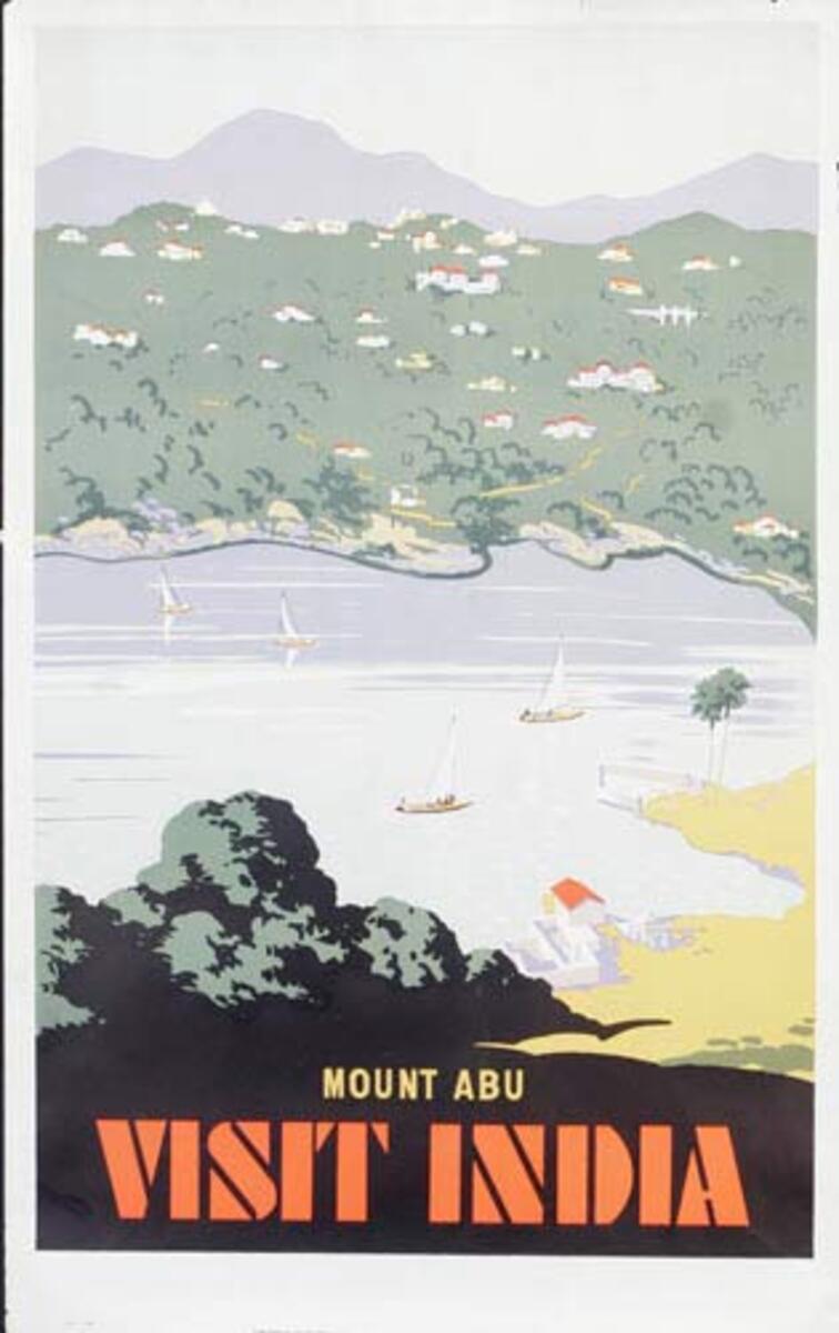Mount Abu India Original Vintage Travel Poster 