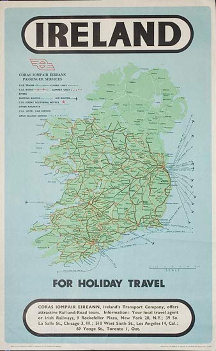 Ireland For Holiday Travel Original Irish Travel Poster