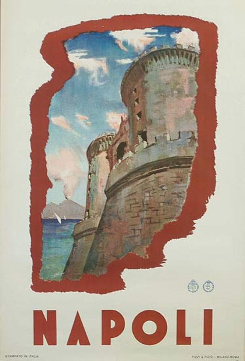 ENIT Napoli Italy Original Vintage Travel Poster 