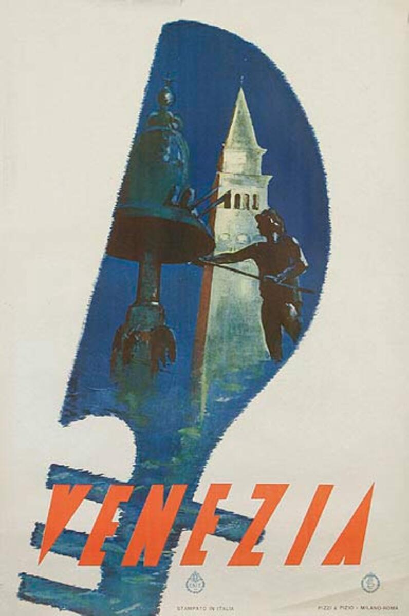 ENIT Venice Italy Original Vintage Travel Poster 