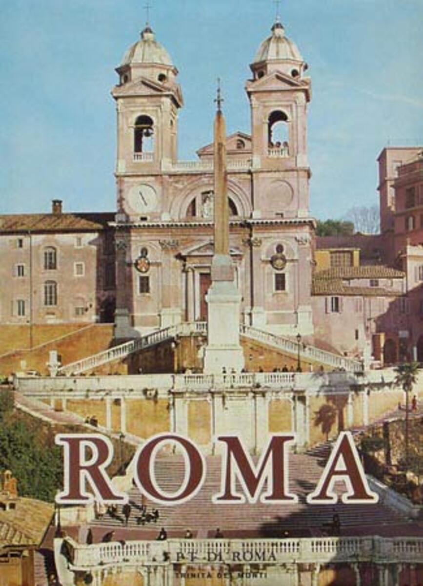 Roma Spanish Steps Original Italian Travel Poster
