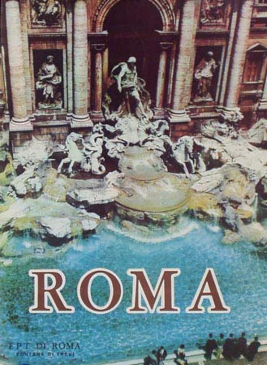 Rome Trevi Fountain Original Italian Travel Poster