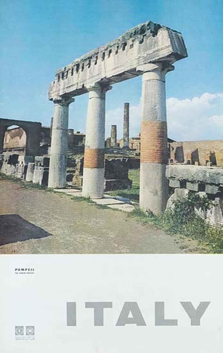 Pompeii Original Italian Travel Poster photo