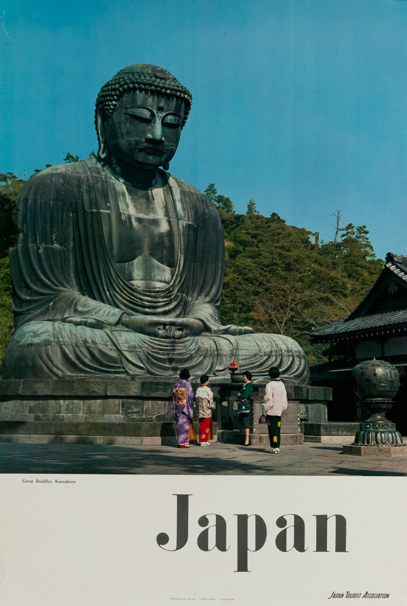 Japan Original Travel Poster Kamakura Budda
