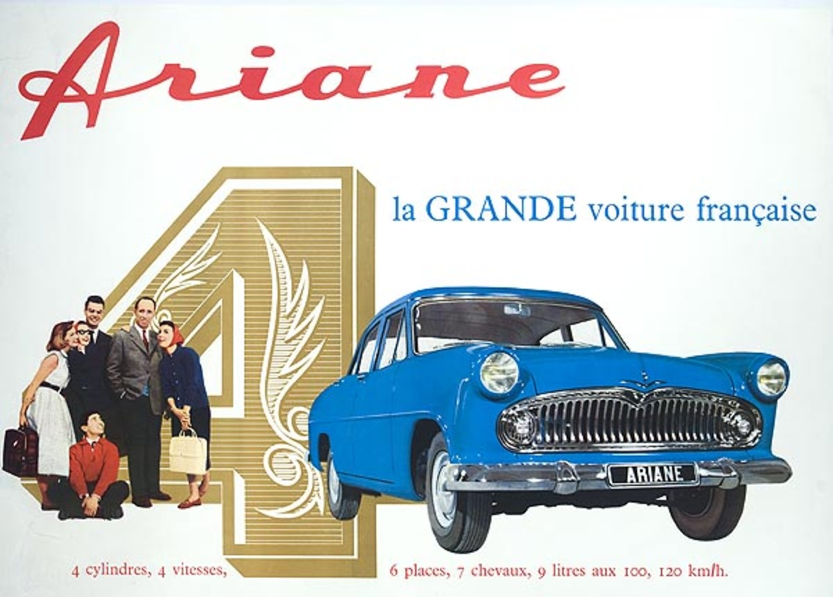 Ariane 4 Original French Advertising Poster