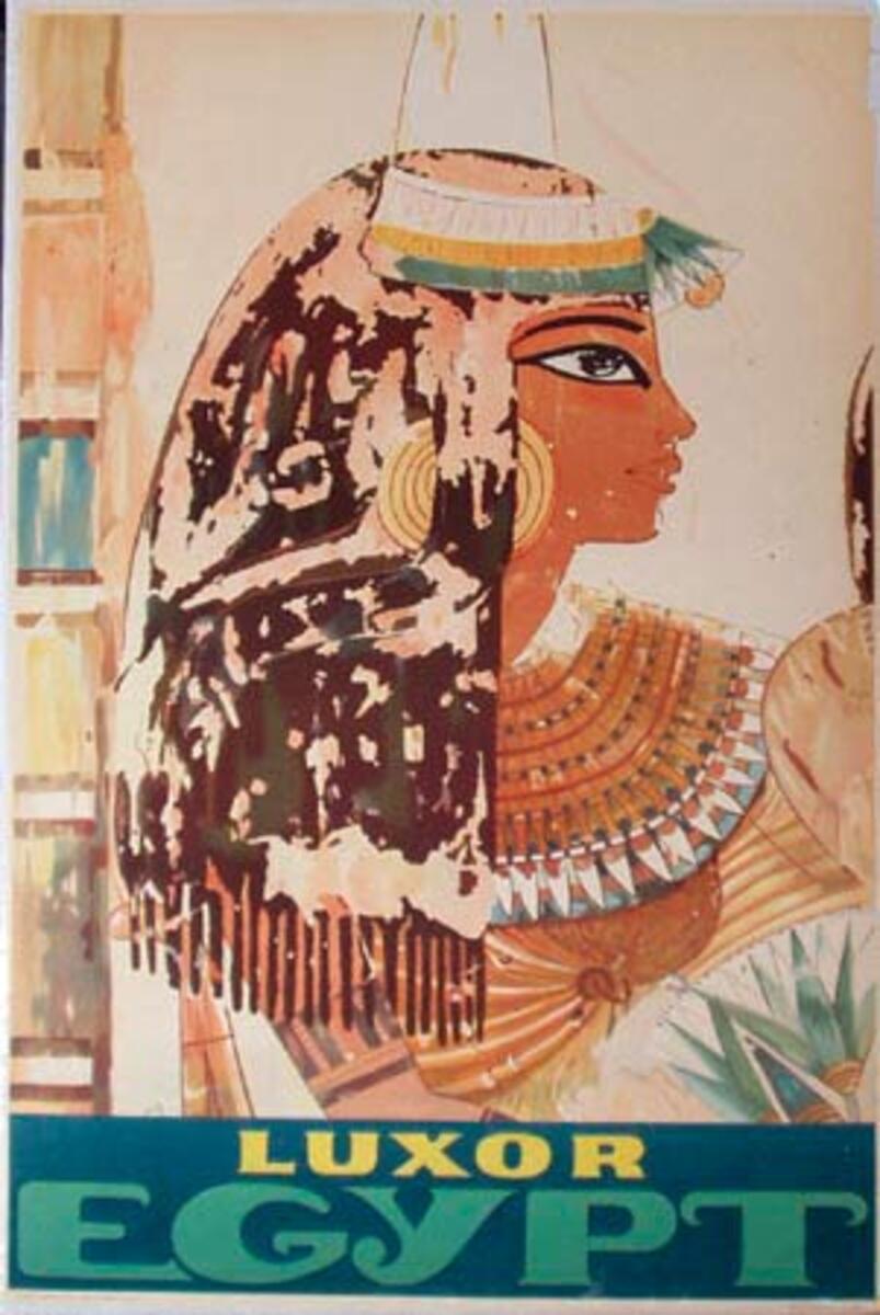 Original Vintage Egypt Travel Poster Luxor
