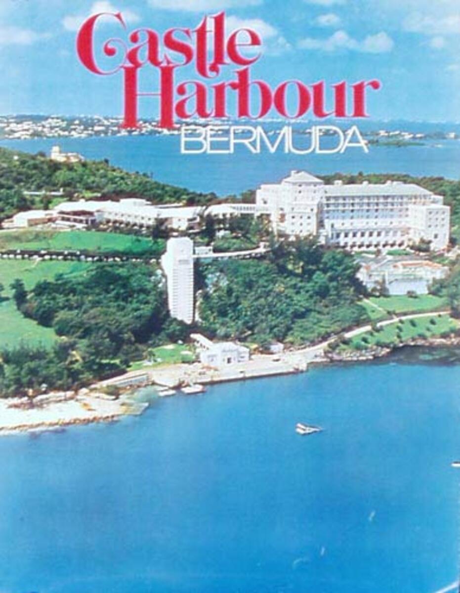 Bermuda Castle Harbour Original Travel Poster 