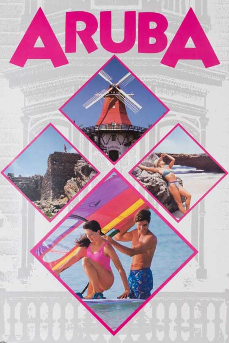Aruba Original Travel Poster photos