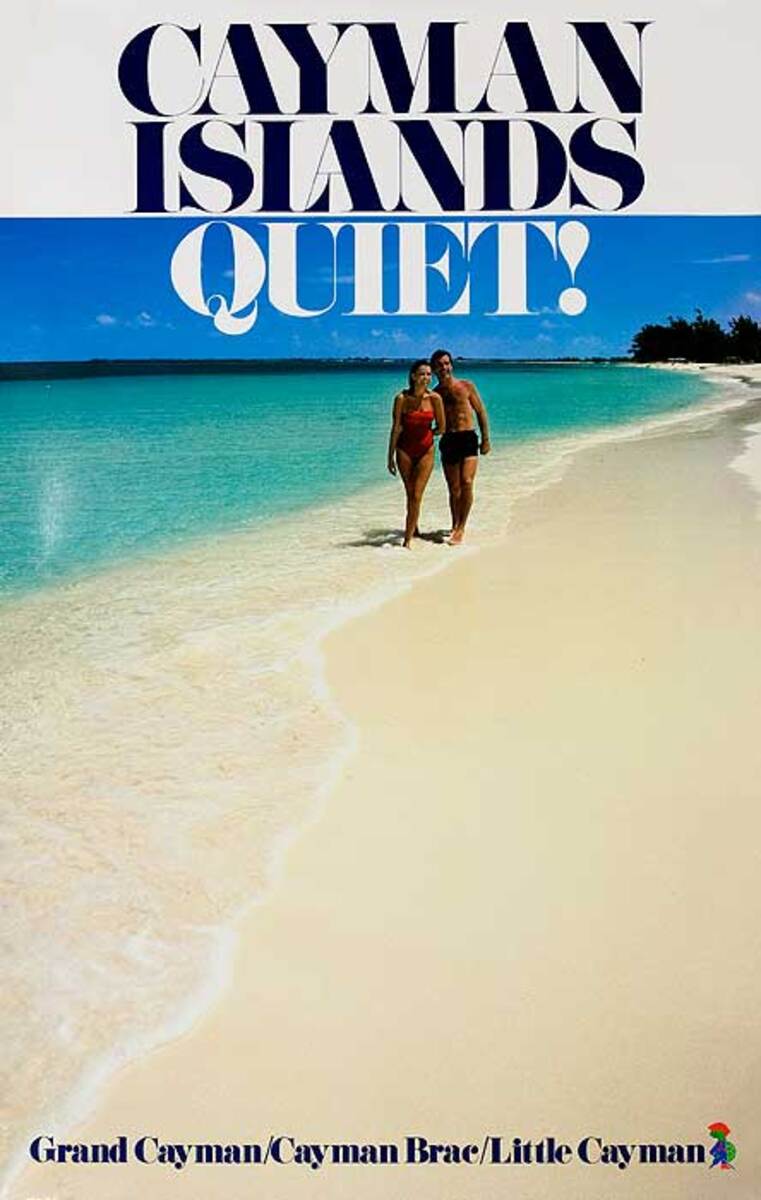Cayman Islands Original Travel Poster Quiet!