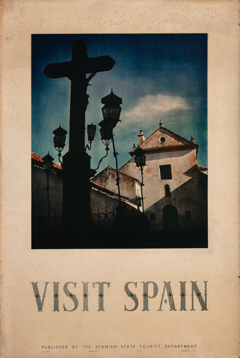 Spain Visit Spain Original Vintage Travel Poster photo