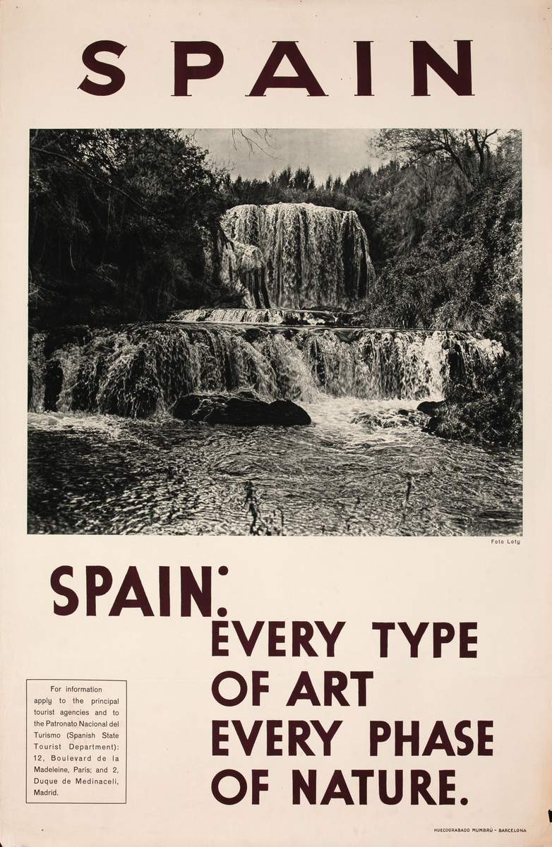 Spain - Every Type of Art Every Phase of Nature Original Spanish Travel Poster
