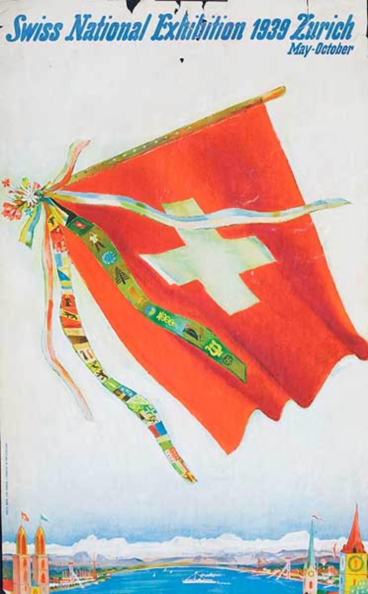 Swiss National Exhibition 1939 Zurich Original Travel Poster