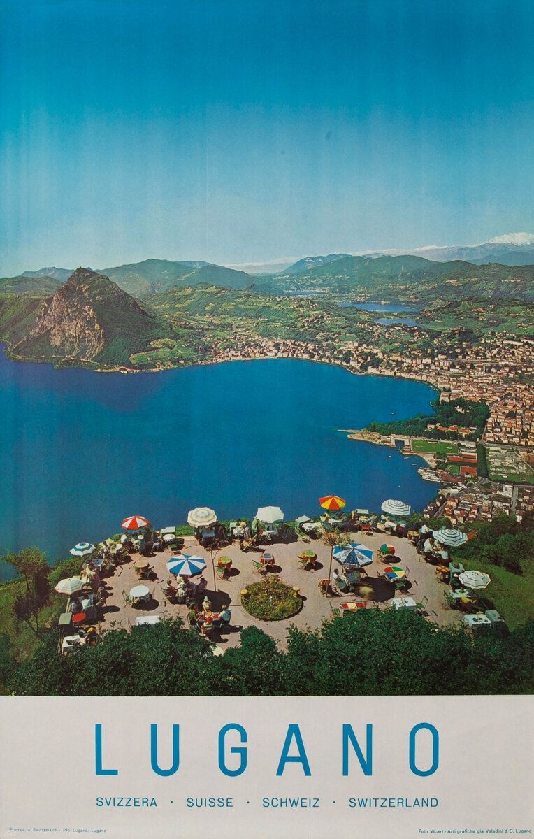 Lugano Swiss Travel Poster Daytime Photo
