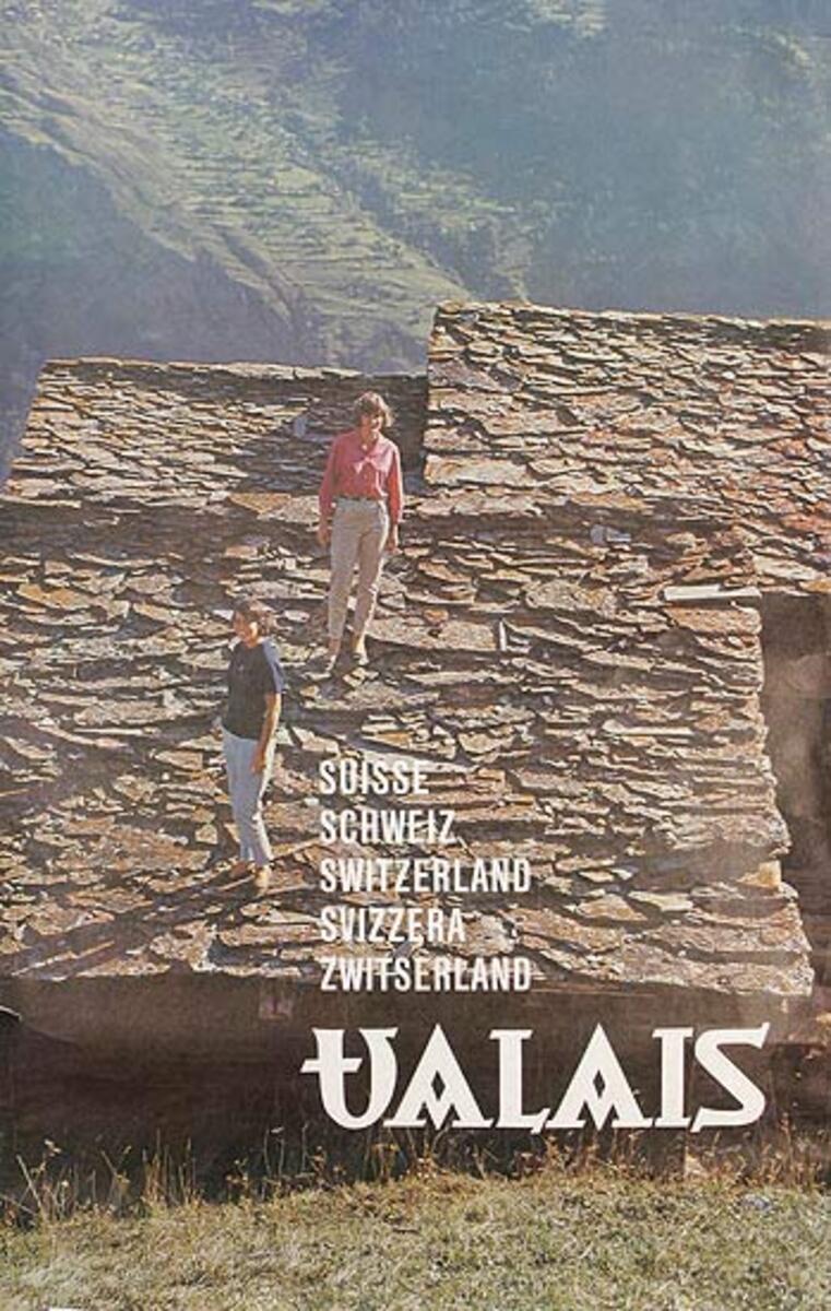 Ualais Switzerland Original Travel Poster photo