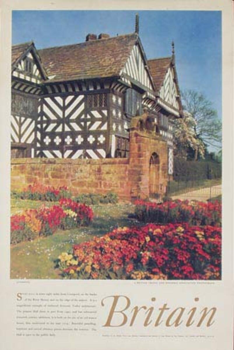 Britain Stucco House Original Travel Poster
