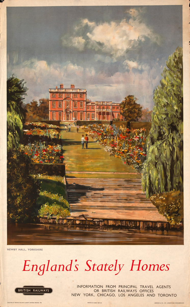 England's Stately Homes British Railways Original Vintage British Travel Poster 