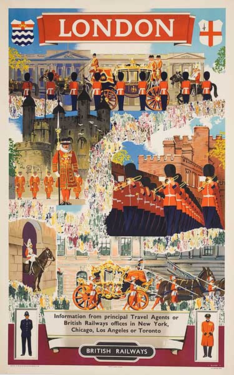 British Rail Travel Poster London 1950s