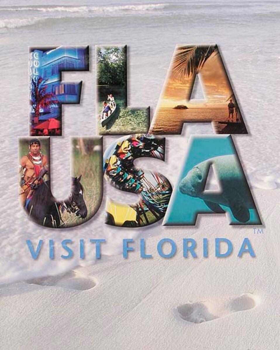 FLA USA Visit Florida Original Travel Poster