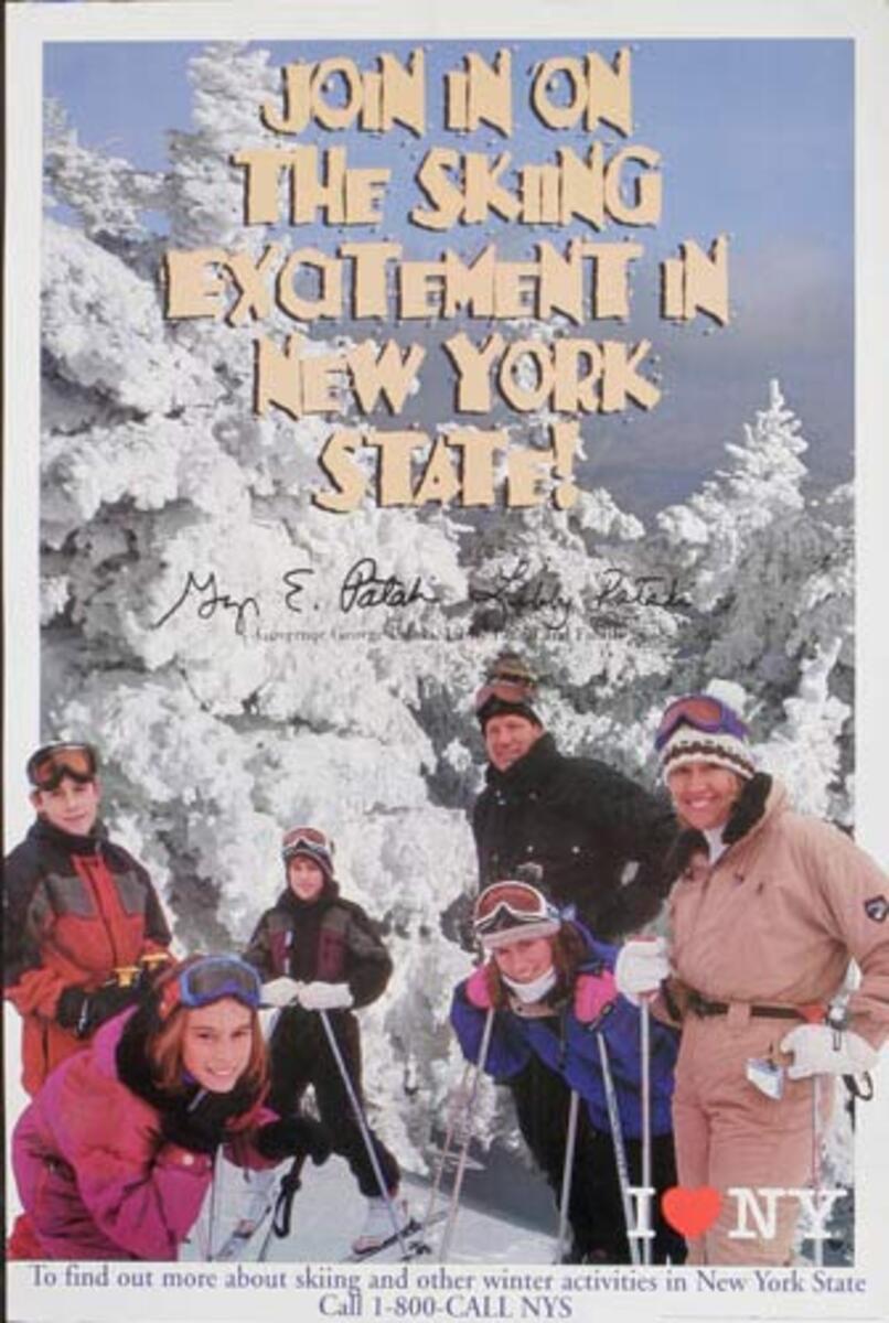 I Love NY Celebrates Join in on the Skiing Excitement Original Travel Poster