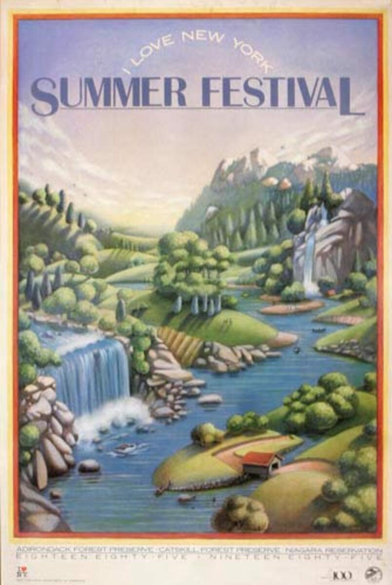 I Love NY Celebrates Summer Festival Original Travel Poster