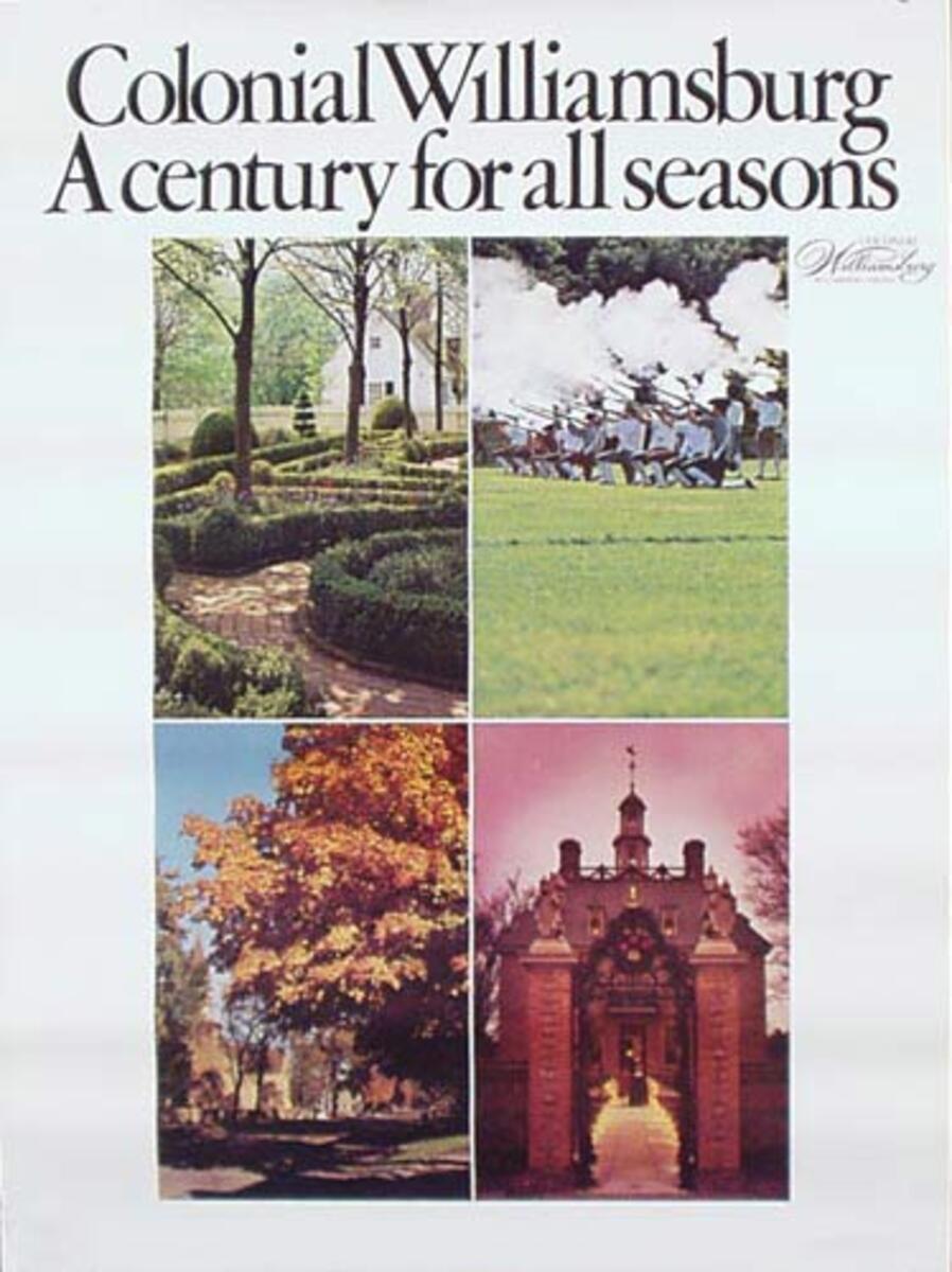 Colonial Williamsburg Virginia Travel Poster various scenes