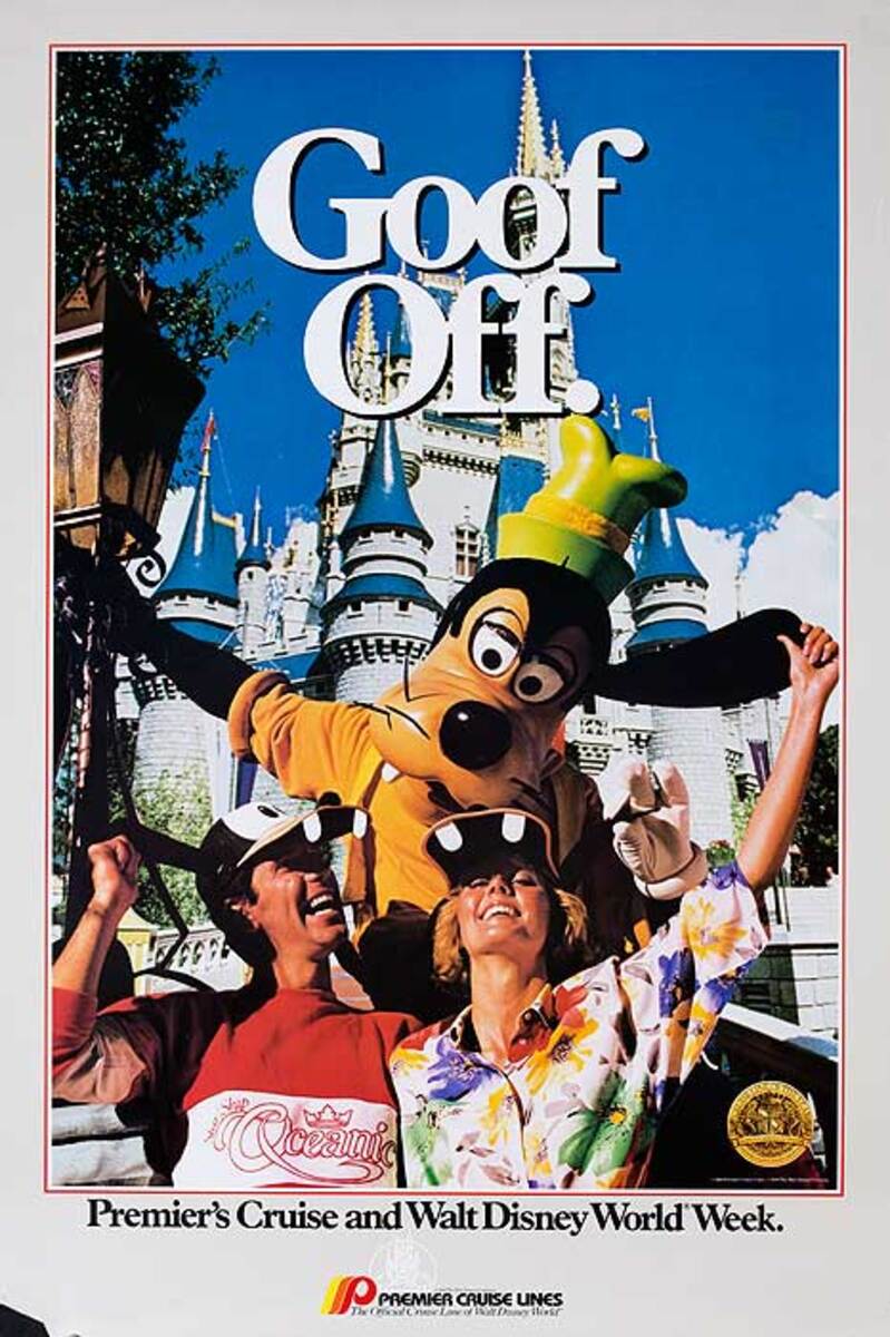 Goof Off Disney Cruise Original Travel Poster