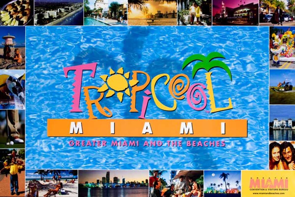 Tropical Miami Original Florida Travel Poster