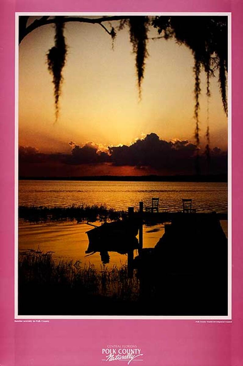 Polk County Georgia Original Travel Poster Sunset