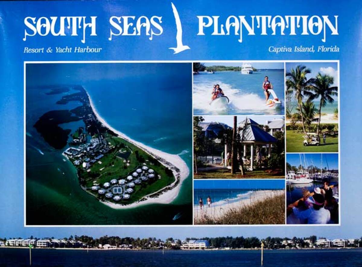 South Seas Plantation Original American Travel Poster Captiva Island Florida