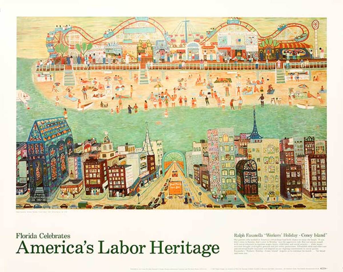 Florida Celebrates America's Labor Heritage Original Travel Poster