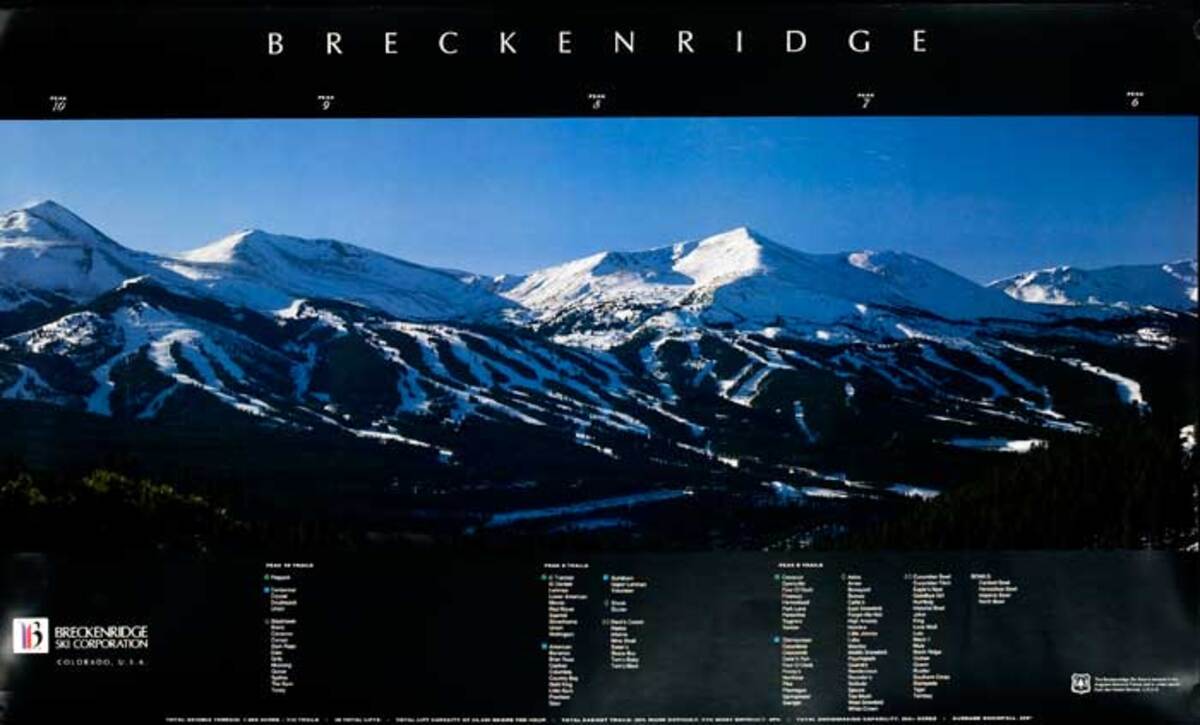 Breckenridge Original American Ski Travel Poster