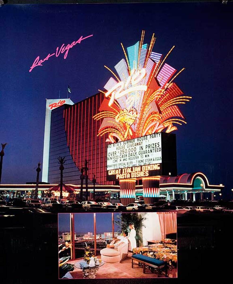Las Vegas Rio Hotel Original American Travel Poster